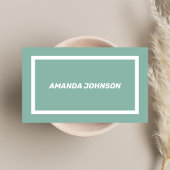 クリーンユニークライトグリーンと白カジュアル色 名刺