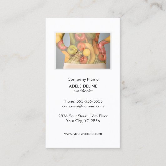 クリーンユニーク体栄養士ダイエットヘルス 名刺 (正面)