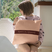 クリーンユニーク赤面ピンク&ダークレッドのスクリプト クッション