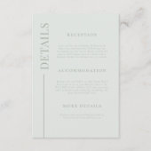 クリーンラインセージ結婚グリーン詳細 エンクロージャーカード (正面)