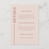 クリーンラインテラコッタ結婚の詳細 エンクロージャーカード (正面)