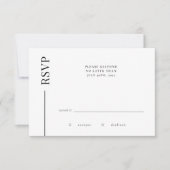 クリーンラインミニマリストウェディングRSVPカード 出欠カード (正面)