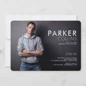 クリーンラインモダンズフォト卒業パーティー 招待状 (正面)