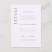 クリーンライン結婚薄紫詳細 エンクロージャーカード (正面)