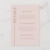 クリーンライン赤面結婚ピンク詳細 エンクロージャーカード (正面)