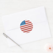 クリーンライン アメリカ国旗 7月4日 ラウンドシール (封筒)