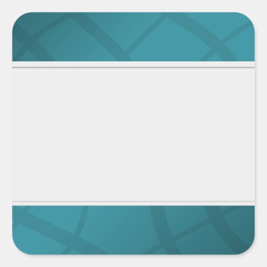 クリーンラベルの整理の装飾ティール(緑がかった色) スクエアシール (正面)