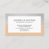 クリーンラモダンックスミニマルプロフェッショナルオレンジ 名刺 (裏面)