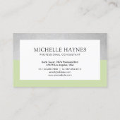 クリーンラモダンックスミニマルプロフェッショナルグリーン 名刺 (裏面)