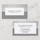 クリーンラモダンックスミニマルプロフェッショナルグレー 名刺 (正面/裏面)