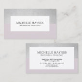 クリーンラモダンックスミニマルプロフェッショナルパープル 名刺 (正面/裏面)