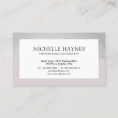 クリーンラモダンックスミニマルプロフェッショナルパープル 名刺 (裏面)