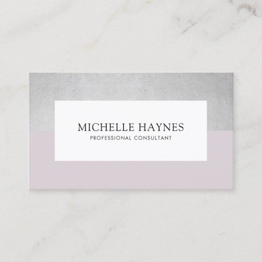 クリーンラモダンックスミニマルプロフェッショナルパープル 名刺 (正面)