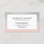 クリーンラモダンックスミニマルプロフェッショナルピンク 名刺 (裏面)