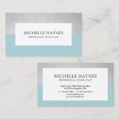 クリーンラモダンックスミニマルプロフェッショナルブルー 名刺 (正面/裏面)