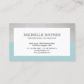 クリーンラモダンックスミニマルプロフェッショナルブルー 名刺 (裏面)