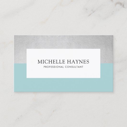 クリーンラモダンックスミニマルプロフェッショナルブルー 名刺 (正面)