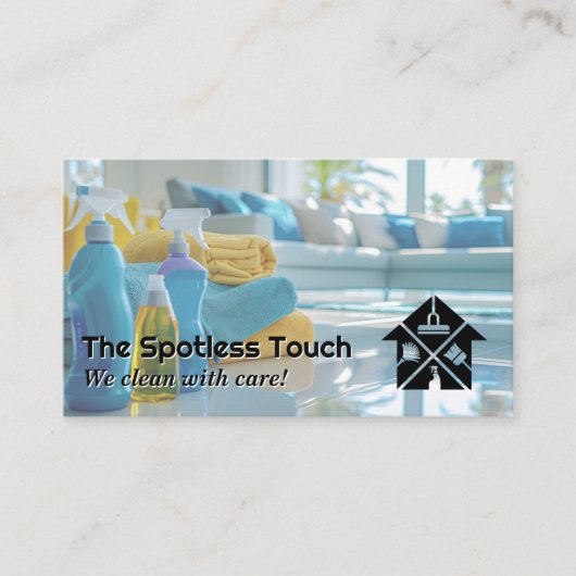 クリーンリビングルーム |家の保アイコン 名刺 (正面)