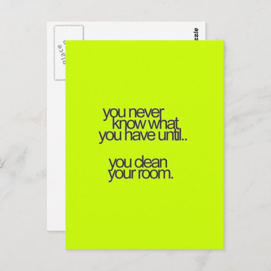 クリーンルームCOMまで何を持っているかわからないおもしろい。 ポストカード (正面/裏面)