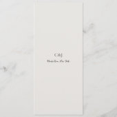 クリーン中立エレガントな結婚式 メニュー (裏面)
