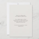 クリーン中立エレガントな結婚式 招待状 (裏面)