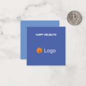 クリーン企業のブルーQRコード ノートカード (正面/裏面インサイチュ)