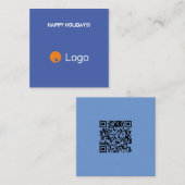 クリーン企業のブルーQRコード ノートカード (正面/裏面)