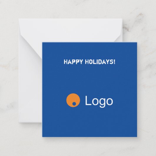 クリーン企業のブルーQRコード ノートカード (正面)