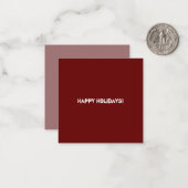 クリーン企業のボルドーQRコード ノートカード (正面/裏面インサイチュ)