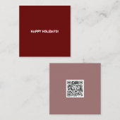 クリーン企業のボルドーQRコード ノートカード (正面/裏面)