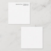 クリーン伝統的プレーン白ミニマリスト ノートカード (正面/裏面)