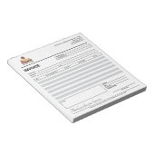 クリーン保育園請求書/領収書  ノートパッド (アングル)