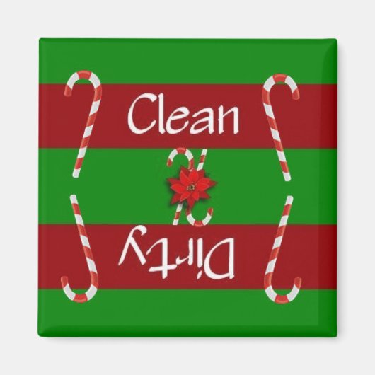 クリーン又は汚いキャンディーケーン食洗機磁石 マグネット (正面)