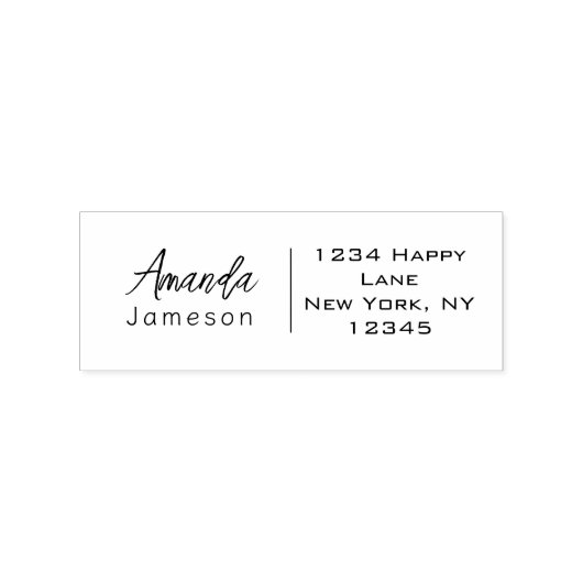 クリーン基本シンプル差出人住所のフルネーム ラバースタンプ (インプリント)