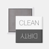 クリーン汚いインジケータ炭グレー食洗機 マグネット (正面/裏面)