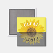 クリーン汚いヒマワリ食洗機磁石 マグネット (正面/裏面)