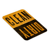 クリーン汚いレタープレスのヒノキ食洗機磁石 マグネット (右側)