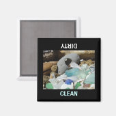 クリーン汚い食器洗浄機磁石食洗機カスタム マグネット (正面/裏面)