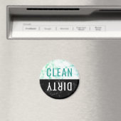 クリーン汚い食洗機アクアブラックマーブルラウンド マグネット (インサイチュ (食洗機))