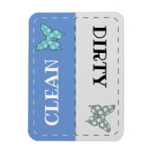 クリーン汚い食洗機蝶 マグネット (縦)