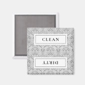 クリーン汚れたグレーフローラ食洗機 マグネット (正面/裏面)