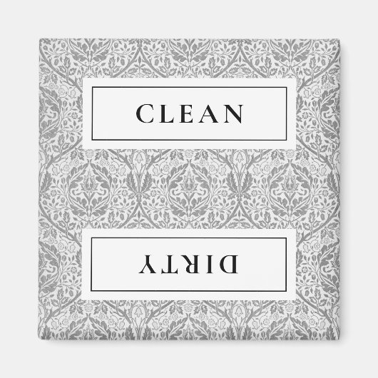 クリーン汚れたグレーフローラ食洗機 マグネット (正面)