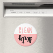 クリーン汚れたピンクの白い黒のブラシ食洗機 マグネット (インサイチュ (食洗機))