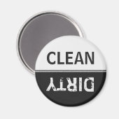 クリーン汚れた白黒食洗機 マグネット (正面/裏面)