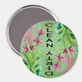 クリーン汚れた皿リバーシブル食洗機花 マグネット (正面/裏面)