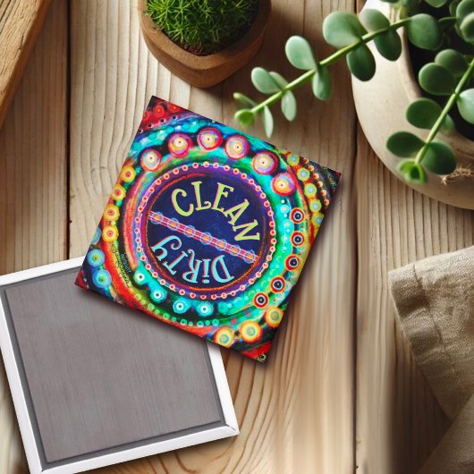 クリーン汚れた食洗機おもしろいカラフルかわいい マグネット