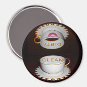 クリーン汚れた食洗機キッチン マグネット (正面/裏面)