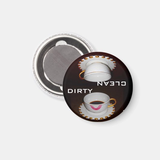 クリーン汚れた食洗機標識 マグネット (正面/裏面)