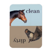 クリーン汚れた食洗機磁石馬 マグネット (縦)