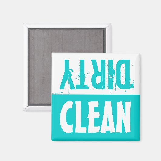 クリーン汚れた食洗機磁石 |ターコイズ マグネット (正面/裏面)